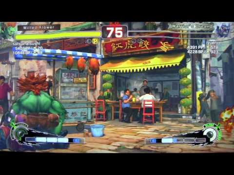 SSF4 AE satsui-atsushi (BLANKA) VS iyueni (ONI) JAPANESE RANKED MATCH 16