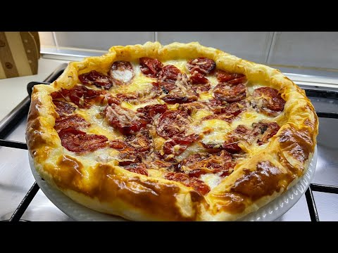 Torta Salata Caprese con Pasta Sfoglia! Ricetta facile e veloce.🤗