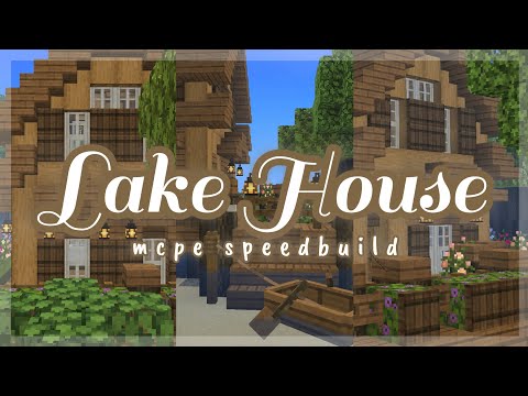 INSANE Minecraft PE Lake House Build! 😱