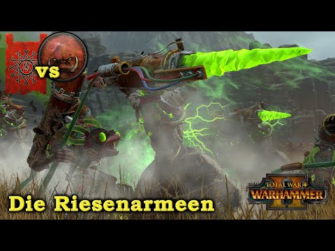 Die Riesenarmeen - Finalmatch 2 Grünhäute vs Skaven - Total War: Warhammer 2 multiplayer
