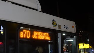MTA NYCT: Evening Ride | 2012 NFI C40LF #416 on the B70 (39 St/6 Av to 39 St/8 Av)