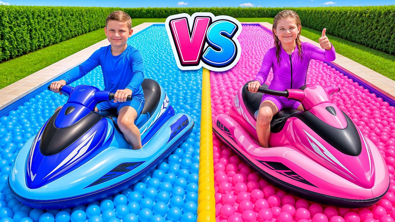 Girls vs Boys Color Challenge! Pink vs Blue and More