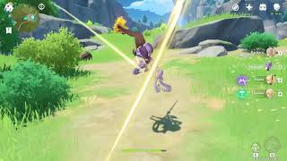 Keching (Keqing) Slow Motion Normal Attack Combo - Genshin Impact
