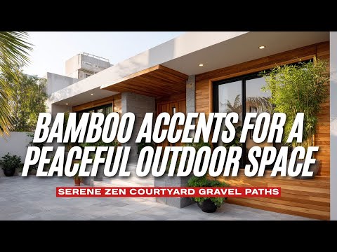Serene Zen Courtyard with Gravel Paths and Bamboo Accents for a Peaceful Outdoor Space