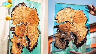 🕒 Amazing Clock From Resin | Resin Art Tutorial 🕒