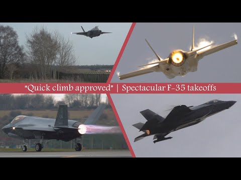 “Quick Climb Approved” | Spectacular F-35 takeoffs