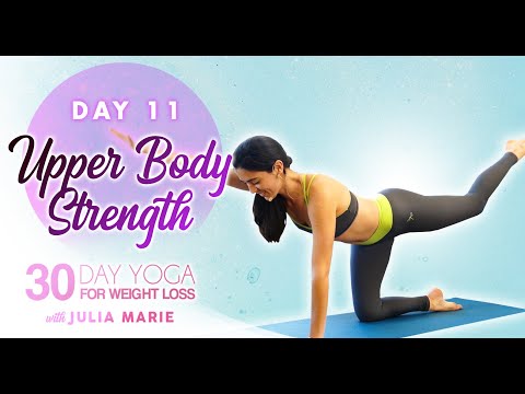 Yoga for Weight Loss Julia Marie ♥ Lean Arms, Strong Back & Spinal Stability Workout | Day 11