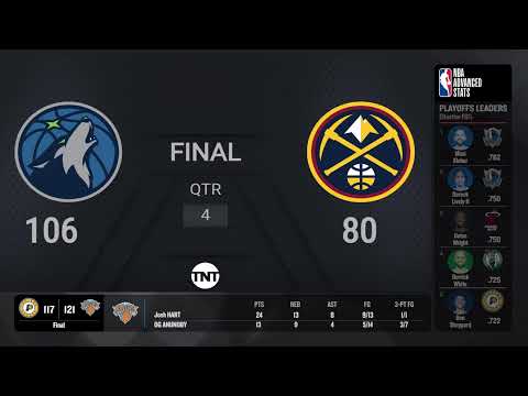 Timberwolves @ Nuggets Game 2 #NBAplayoffs presented by Google Pixel Live Scoreboard