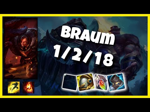Braum vs Zilean OCE Challenger SUPPORT (1/2/18) Gameplay Replay - Patch 10.23