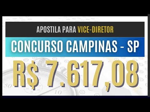 Concurso de CAMPINAS - SP 2023 - Material EXCLUSIVO para Vice-Diretor