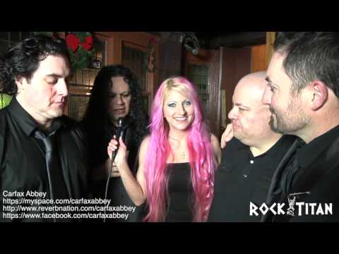 The band Carfax Abbey interviews with Rock Titan VJ Heather Mae