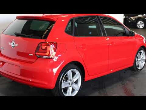 2013 Volkswagen Polo 6R MY14 66 TDI Comfortline Red 7 Speed Auto Direct Shift Hatchback