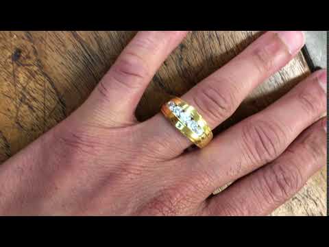 1.2 Ct. Classic Channel Set Five Stone Men's Ring - TwoBirch TB-GR-0173-WG-M