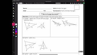 Unit 6 Homework 6 (Geometry)