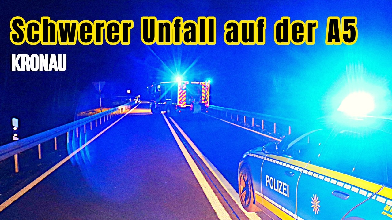 Unfall auf der A5 bei Kronau – Drei leicht verletzt
