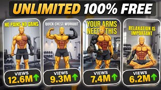 Make VIRAL AI Fitness Videos Using FREE Tools (Faceless YouTube Automation) 🔥