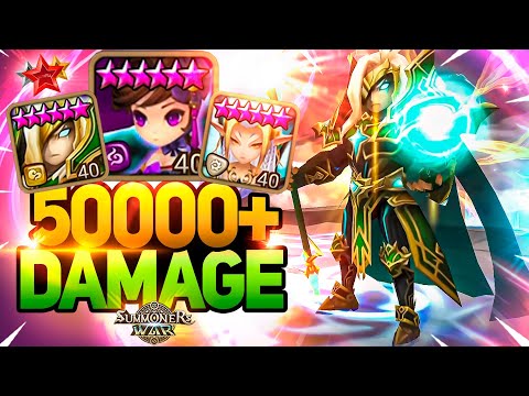 ONE SHOT TEAM with 50k+ DMG OBERON and ODIN - Summoners War