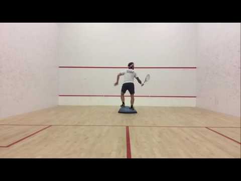 Eye Rackets Presents Double Corner Volleys + Sidewall Volleys On Bosu ball