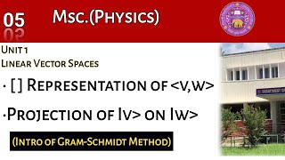 Lecture 5 Matrix Representation of Inner Product | Orthonormal Basis | DU