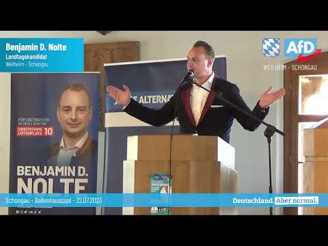 Generation Zukunft Schongau 22.07.2023 - Benjamin D. Nolte - AfD