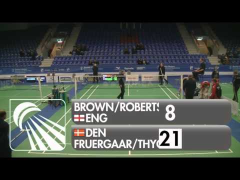 Badminton - Brown / Robertshaw vs Fruergaard / Thygesen (WD, SF) - Swedish Masters 2016