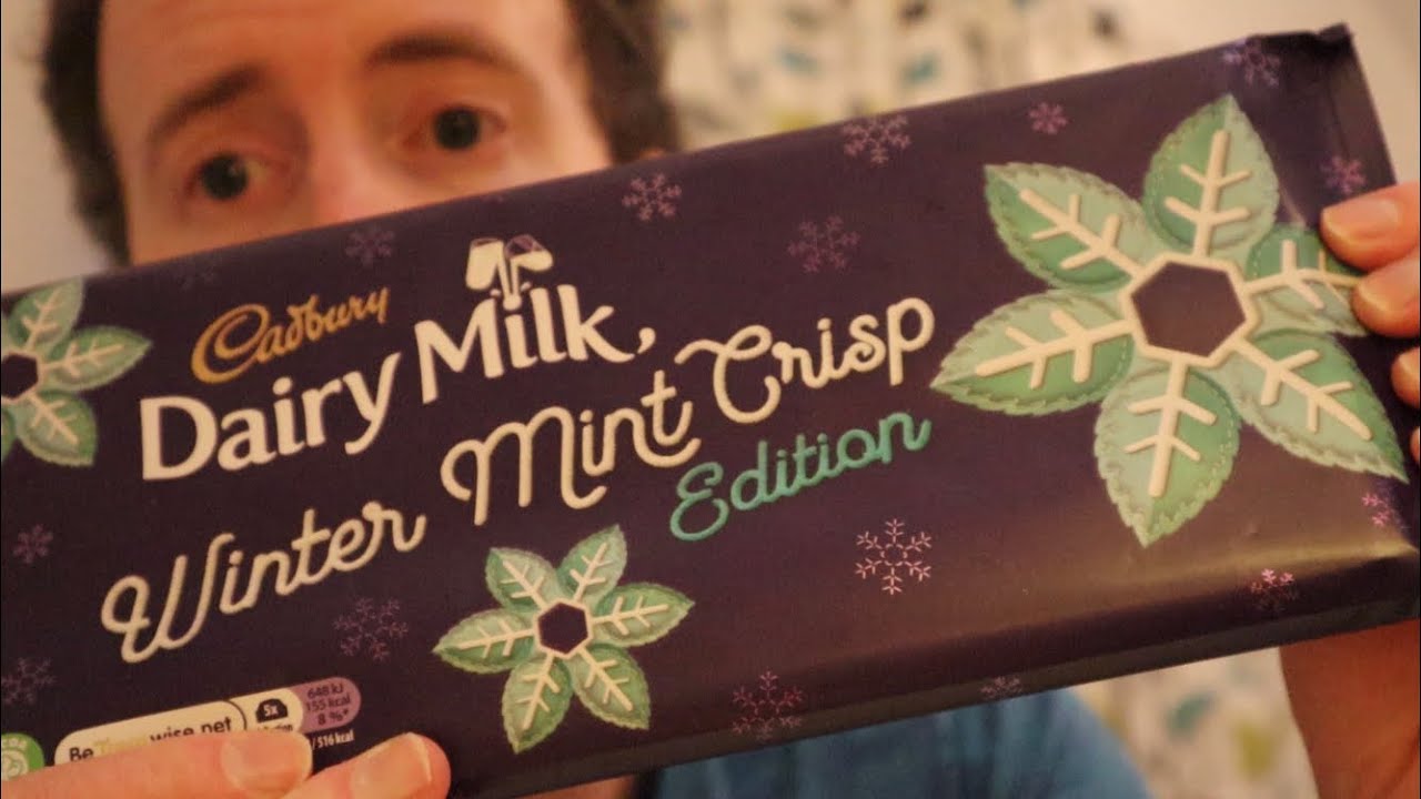 Taste Test - Cadbury Dairy Milk Winter Mint Crisp Review - British Christmas Chocolate