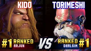 SF6 ▰ KIDO (#1 Ranked Arjun) vs TORIMESHI (#1 Ranked Dhalsim) ▰ High Level Gameplay