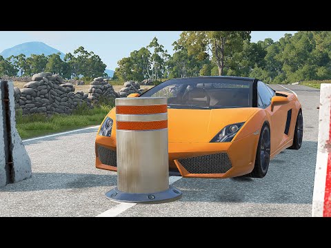 Mobil vs Bollard #4 - BeamNG Drive