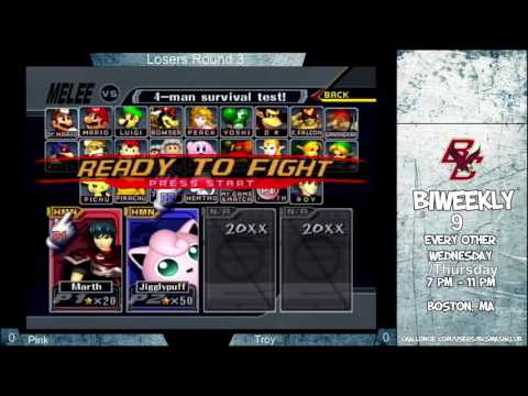 BC Biweekly 9: Loser's Round 3 - Pink (Red Marth) vs. Troy (Blue Marth/Puff)