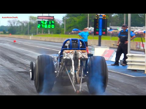 Up to 2,000hp Nostalgia Front Engine Dragsters Runs on Nitromethane - Cordova Dragway