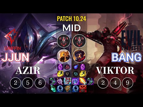 GRF jjun Azir vs EG Bang Viktor Mid - KR Patch 10.24