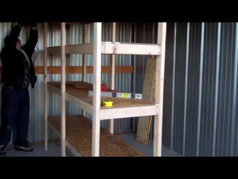 Build Your Own Wooden Garage Storage Shelves