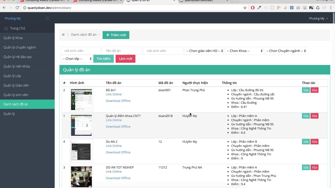 [ Đồ án tốt nghiệp ]Website quản lý đồ án bằng php mysqli