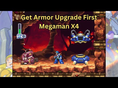 How To Get Armor Upgrade First In Megaman x4 (Magma Dragoon Stage)