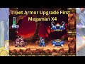 How To Get Armor Upgrade First In Megaman X4 Magma Dragoon Stage