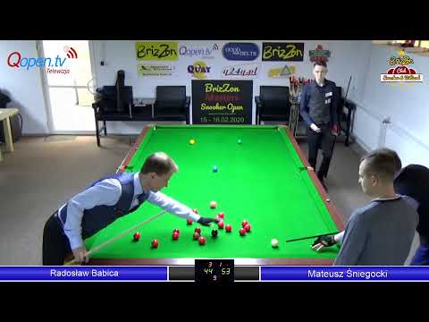 BrizZon Snooker Masters 15-16.02.2020r. - Radosław Babica vs Mateusz Śniegocki
