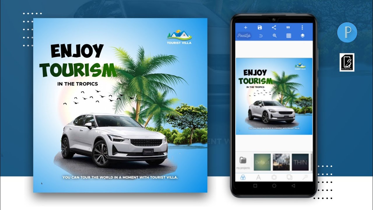 Smartphone Flyer Design - Pixellab Tutorial