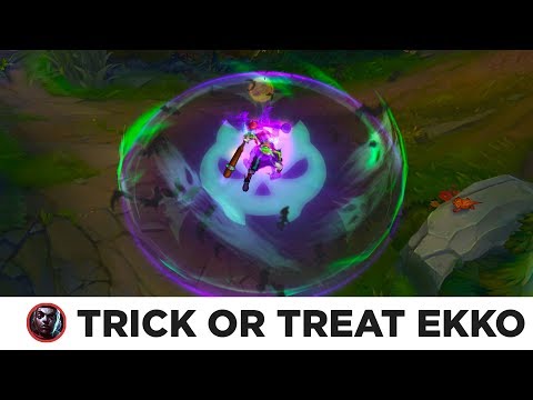 TRICK OR TREAT EKKO SKIN PREVIEW - LEAGUE OF LEGENDS