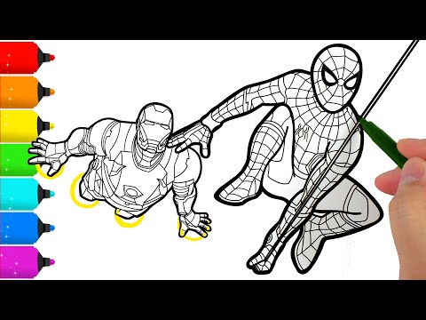 Spider-Man and Iron Man Coloring Pages