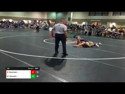 2023 AAU Duals- 152 lbs Round 2- Rhonin Swenson, Diamond Fish vs Matthew Bennett, Camden Greasers