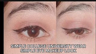 SIMPLE UNIVERSITY COLLEGE WEAR EYE MAKEUP LOOK CRYSTAL EYES