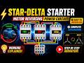 Star Delta Starter With Motor Reversing Option Reversing Of Induction Motor Power Circuit