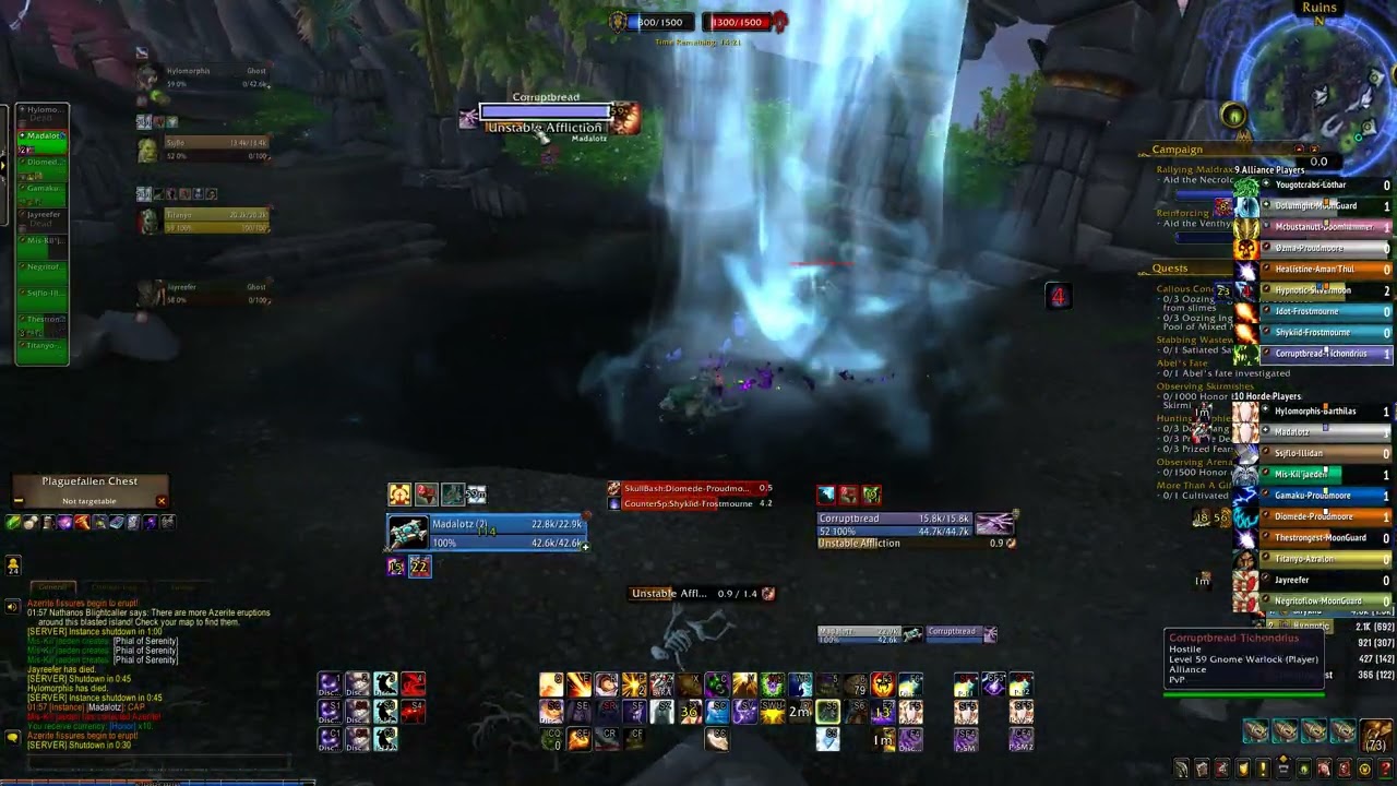 rbg nodes, win with few seconds before server shutdown!! #WoW