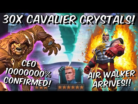 30x 6 Star Air Walker & Sasquatch Cavalier Crystal Opening - CEO!!! - Marvel Contest of Champions