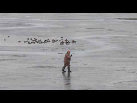 Небяспечны лёд. На вадаёмах Гомельшчыны праводзяцца рэйды па прафілактыцы няшчасных выпадкаў видео