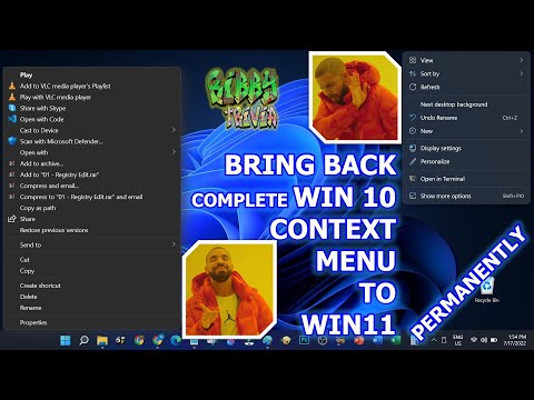 Enable Complete (Right-Click) Context Menu on Win 11 - Permanently!