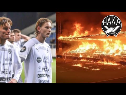 FC Haka-Stadion nach Abstieg in Finnland niedergebrannt