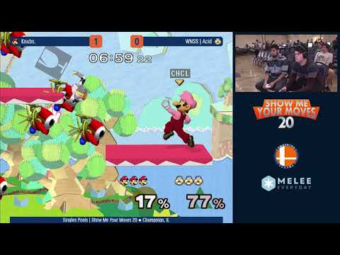 Show Me Your Moves 20 - Knubs. (Luigi) vs WNSS | Acid (Sheik) - Singles Pools