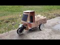 How To Make Matchbox TUK TUK Loading Rickshaw At Home DIY Cargo Auto Rickshaw Toy Dc Motor Truck