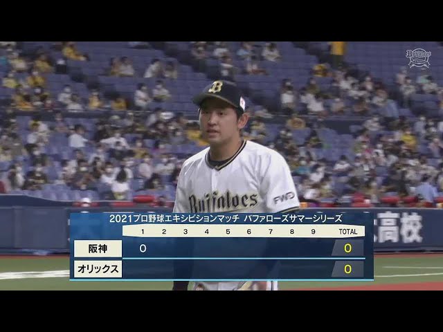 【1回表】バファローズ・宮城 初回2奪三振の上々の立ち上がり!! 2021/8/6 B-T(エキシビションマッチ)